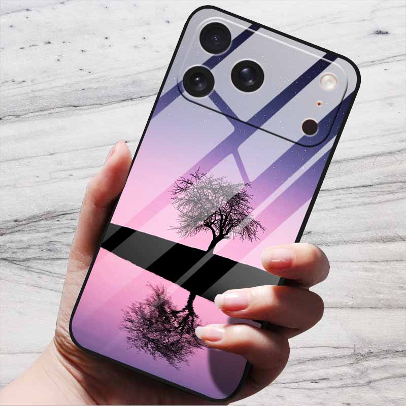 Cute Case For iPhone 17 Pro Plus Capa 17 Pro Max Bumper Luxury Tempered Glass Hard Back Cover iPhone17 Air Funda Animal Patterns