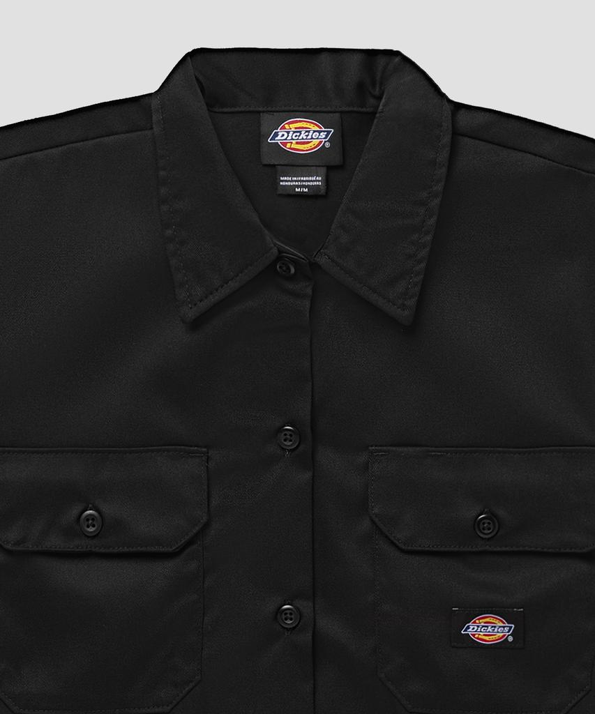 DICKIES Relaxed Crop Work Shirt Black