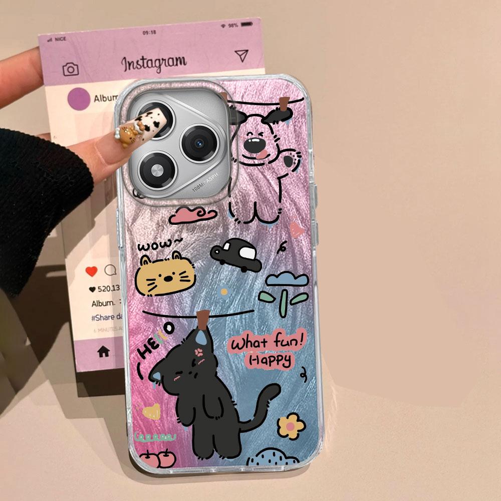 Cartoon Fun Green Panda Animals Phone Case for Honor 400 200 Pro Magic7 6 5 Lite X9a X9c X8b X8a X8c Silicone Back Shell Cover