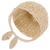 Rabbit Flower Basket Ear Woven Decor Hand Storage for Gifts Weave Candy Iron Paper Rope with Handle Party Candy Basket
