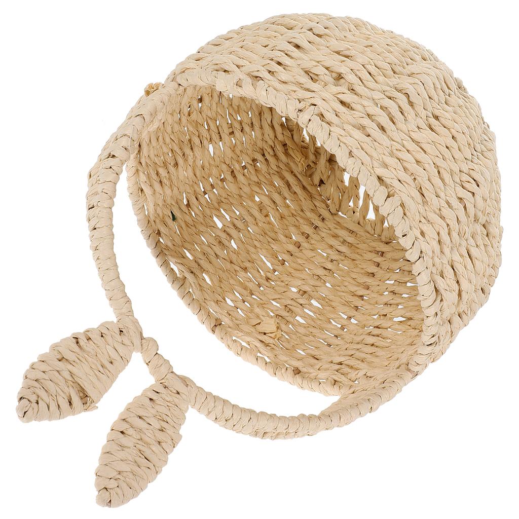 Rabbit Flower Basket Ear Woven Decor Hand Storage for Gifts Weave Candy Iron Paper Rope with Handle Party Candy Basket