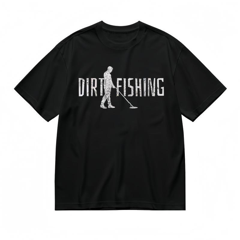 Women's Comfy Slight Stretch Breathable Classic T-Shirt Dirt Fishing Graphic Tee