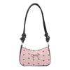 Premium Light Luxury Shoulder Bag Summer New Pink Cute Bow Small Square Bag Versatile Crescent Armpit Bag Women