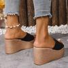 Fashion Women's Casual Platform Wedge Sandals Summer Open Toe Thick Bottom Slippers Woman Plus Size Fashion Chunky Sandalias Mujer 2025
