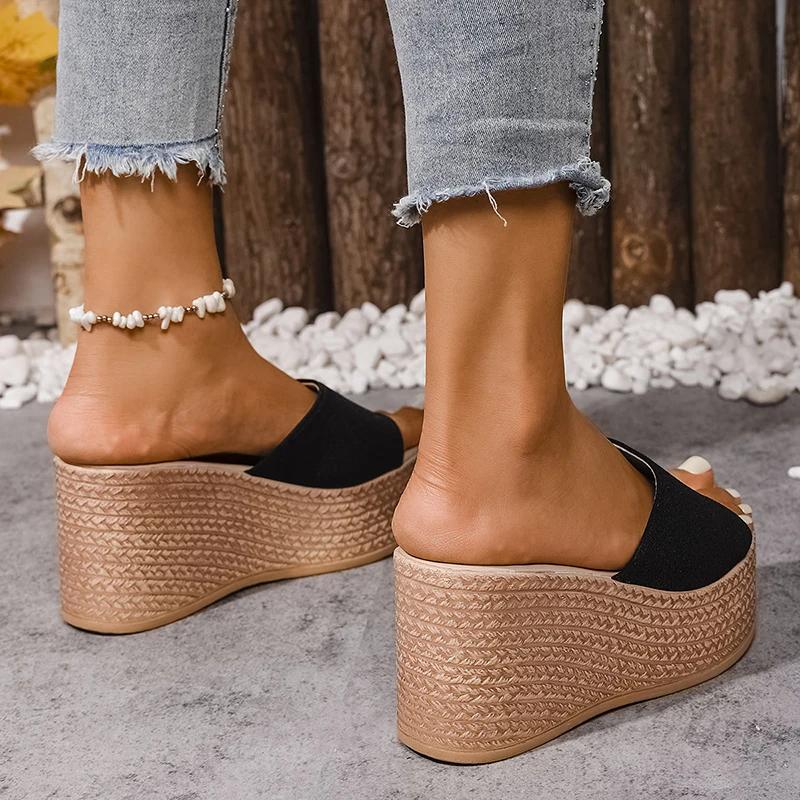 Fashion Women's Casual Platform Wedge Sandals Summer Open Toe Thick Bottom Slippers Woman Plus Size Fashion Chunky Sandalias Mujer 2025