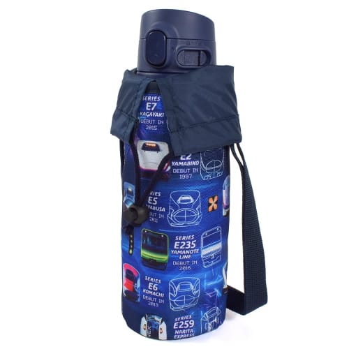 COLORFUL CANDY STYLE Stainless Steel Mug and Cover Set, 720ml, Train Face Collection (Limited To JR East Product) & AM Marine Blue, ZOJIRUSHI Seamless