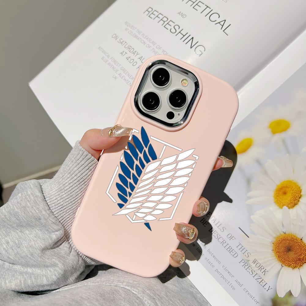 Ae83 Japanese Anime Attack On Titan art Phone Cases for Samsung A13 A32 A53 A04 A54 S24 Ultra Infinix Hot 40 Huawei Metal Camera Protective Back Cover