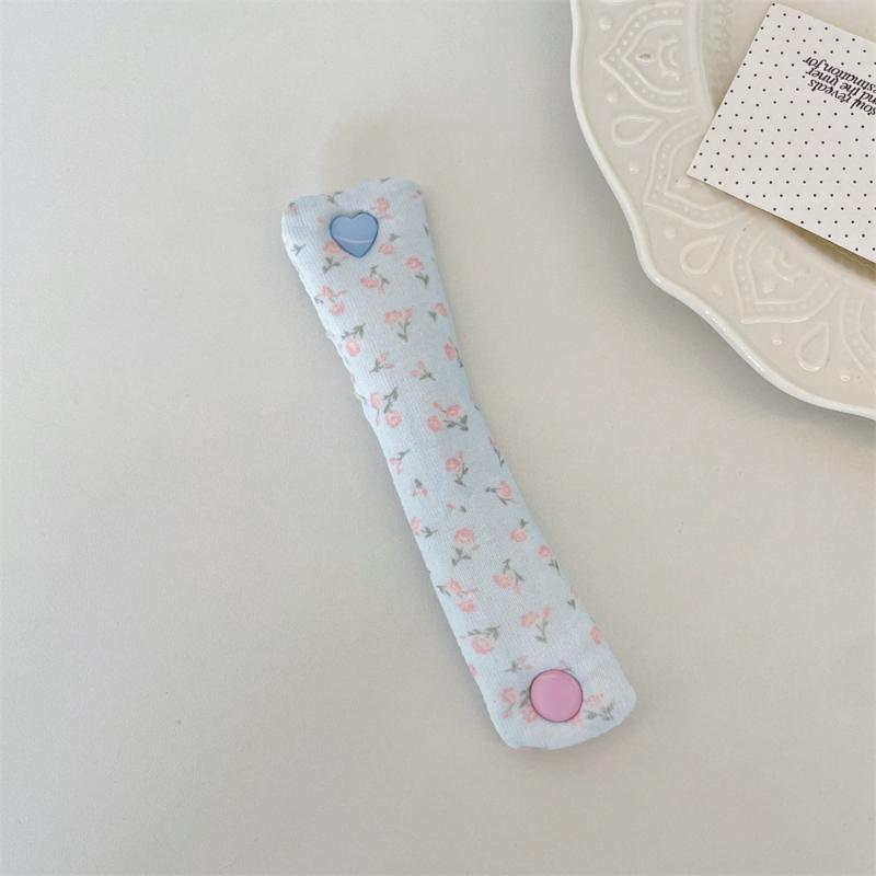 INS Style Fabric Cord Snap Tie Cute Data Cable Organizer Fixer Reusable Holder for Earphone Line Office Home Travel Daily Use