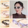 TPU Big Frame Swimming Goggles Waterproof Anti-fog Swim Eyewear Contrast Color Swim Glasses  Pool