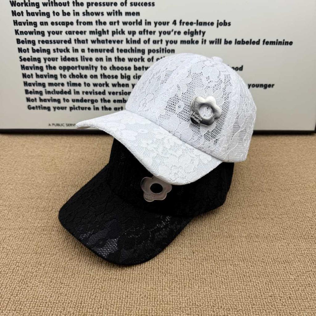 Fairy wind lace flower baseball cap female summer mesh breathable sunshade ins cap