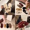 Flauschige Hausschuhe mit weicher Sohle für Damen 2025 Herbst und Winter Samt Baumwollschuhe, Slipper, Beanie-Schuhe, Baumwoll-Slipper und Halbschuhe für vor