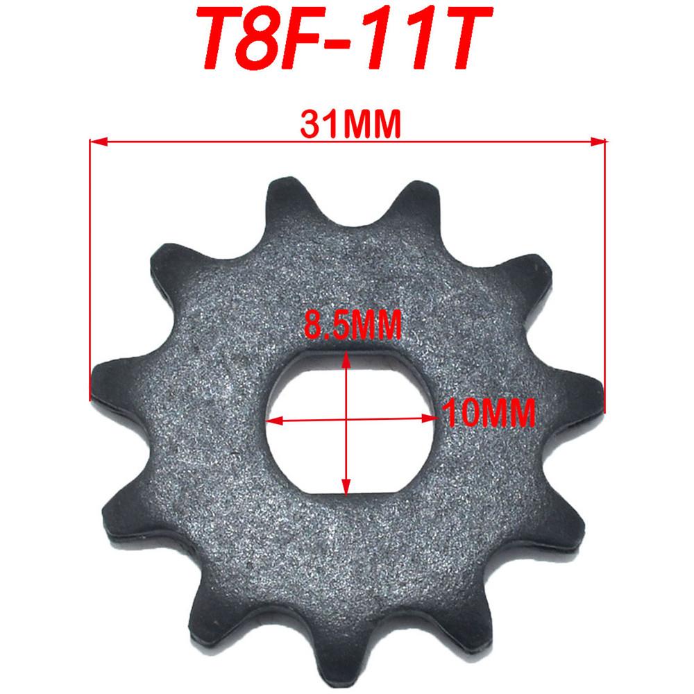 T8F/25H 9T 11T Sprocket 8mm10mm For T8F/25H Chain Razor EVO IZIP 500W 1000W Electric Scooter