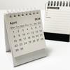 2024 Mini English Desk Calendar 12 Months Jan To Dec 2024 Twin-Wire Binding Portable Home Office School Monthly Schedule Planner Standing Desktop