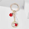 Fashionable Keychains Featuring Cherry Hearts and Plant Portable for Trendy Women Girls As Special Gifts Casual Wear