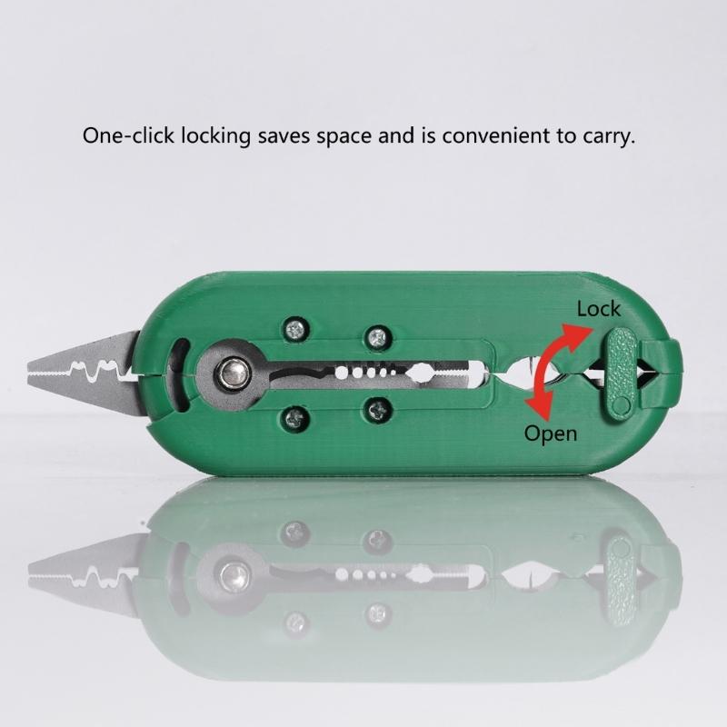 Heavy Duty Multi Purpose Wire Stripping Tool With Safety Lock Sturdy Alloy Steel Blade For Electrical Repair And Crimping