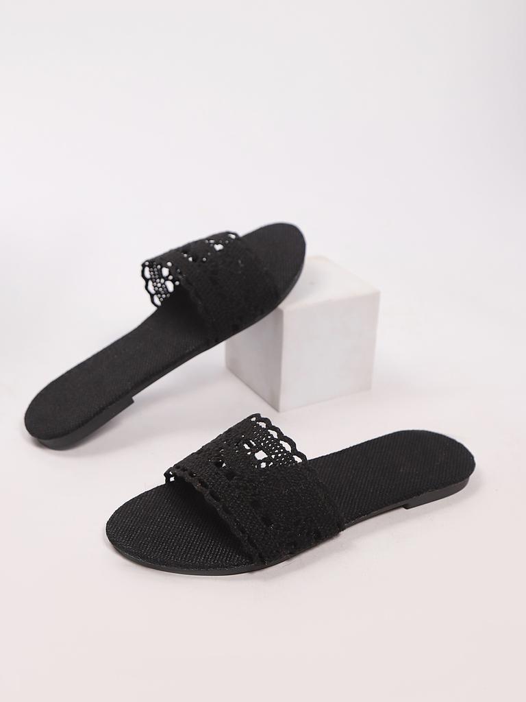 Fashion Summer New Thick Bottom Slippers for Women Casual Shoes Classic Round Toe Plaid Flat Sandals Outdoor Slides Zapatos Mujer