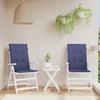 Hochlehner Seat Cushions 2 Pcs Navy Blue Fabric