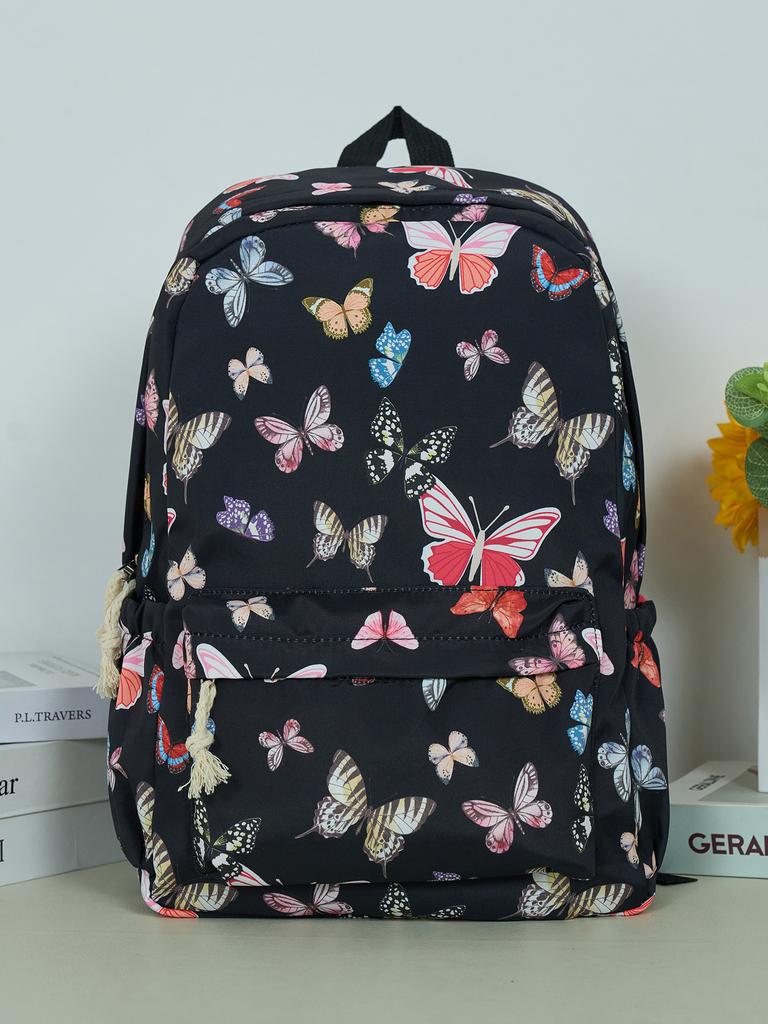 Schoolbag high school female student backpack cute little flower girl casual simple high value large capacity trendy junior high school student 