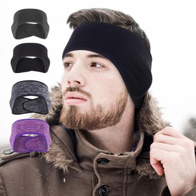 Sport Headband Wear Resistance Adjustable Fastener Tape High Elasticity Moisture-proof Windproof Keep Warm Accessory Fleece Earmuffs Running Headband