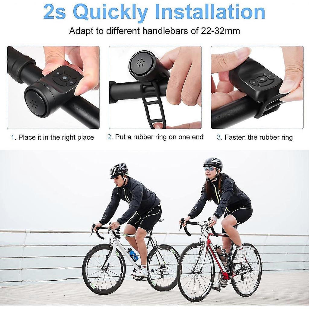 Elektrofahrradhupe, Elektronische Fahrradklingel, 120db Fahrradhupe für Erwachsene, Wasserdichte Hupe für Fahrrad USB-Aufladung