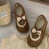 Retro Lace Bow Cotton Slippers Female Fashion Summer Thin Models Home Comfort Girls Package with Cotton Shoes