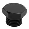 Block Off Plug Fitting Adapter Male Hex Steel Universal 4000PSI Black for VehicleAN6