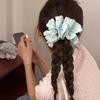 Multilayer Large Lace Hair Tie Sweet Exaggerated Hair Ring Fashion Plaid Scrunchies  Daily
