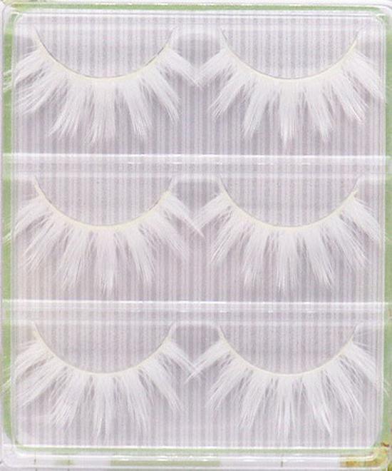 M331 White Comic Anime Character False Eyelashes for Stage and Cosplay
