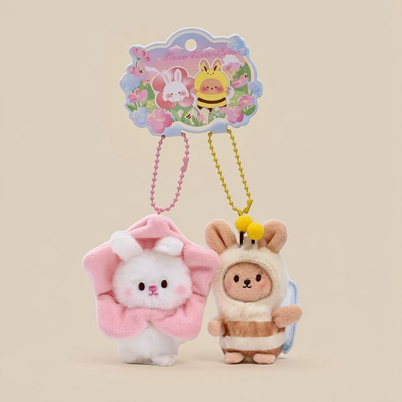 Kawaii Waldtier Plüschtier Niedliche Puppe Anhänger Sammlung Mit Biene Kaninchen Und Schmetterling Für Teenager Zubehör