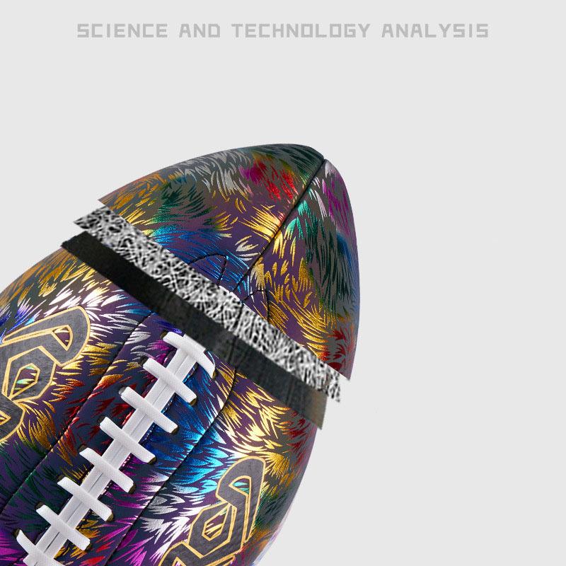 Luminous Reflective Rugby PU Standard Game Training Ball American Rugby