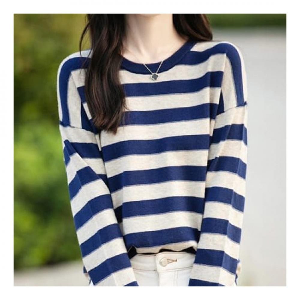 Navava Long Sleeve KniT T shirT Round Neck Nk2272