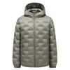 Mens Lightweight Hooded Down Jacket Winter Short Puffer Coat Warm Casual Outerwear In Black Green Gray