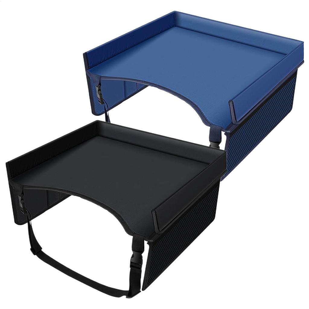 Car Seat Tray For Kids Foldable Multiple Pockets Waterproof Car Table Portable Large Capacity Table For Dining Drawing Car
