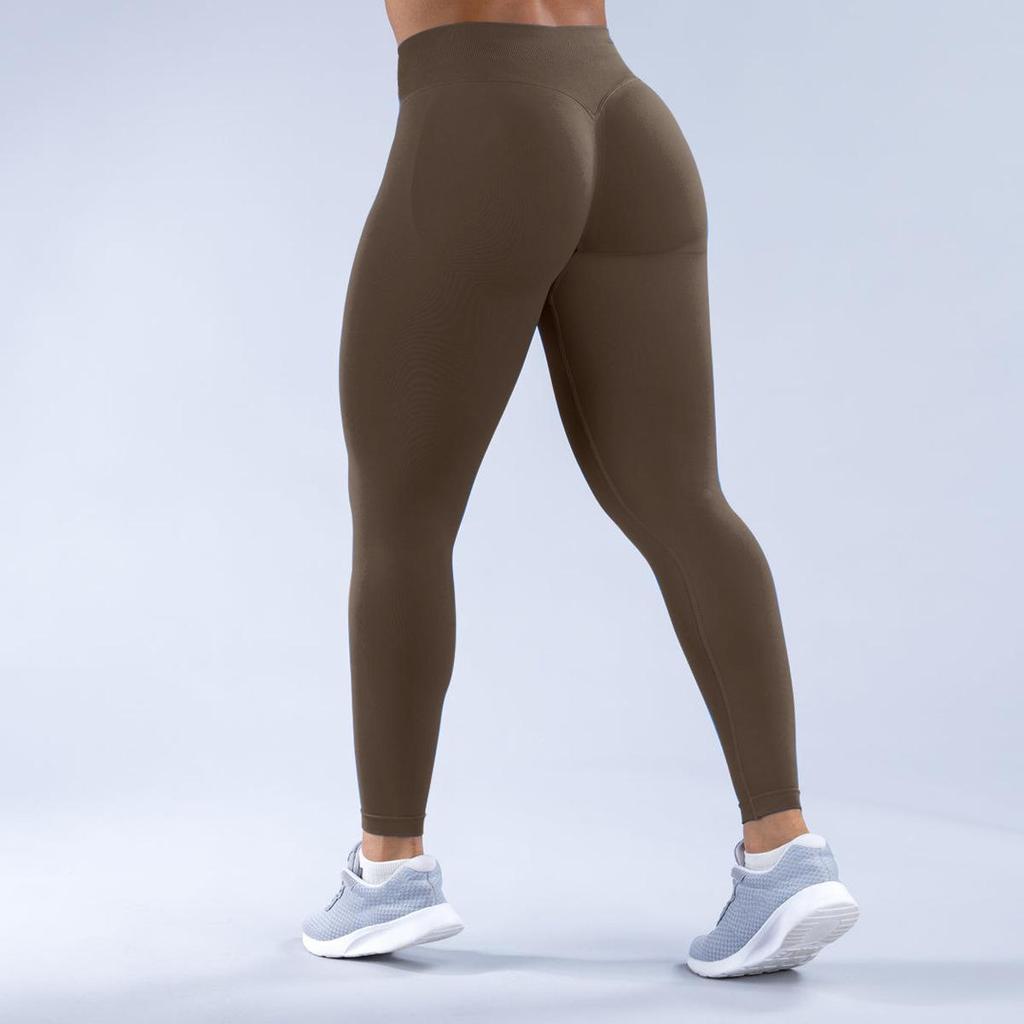 DFYNE Seamless High-Elastic Yoga & Running Pants: Quick-Drying, Hip-Lifting, Peach-Enhanced Fitness Wear.