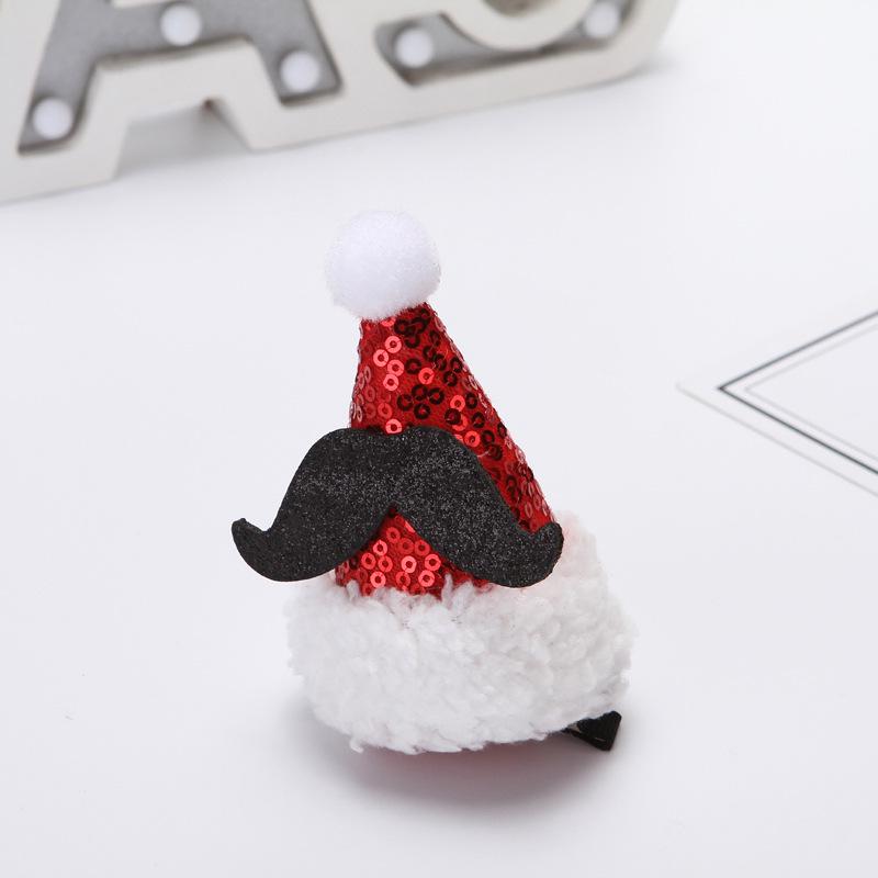Santa Hat Sequin Hair Clip – Festive Christmas Headdress Accessory