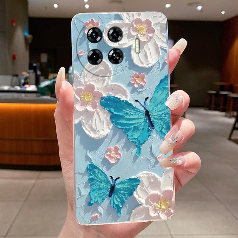 For Tecno Spark 20 Pro Plus Phone Cases Flower Butterfly Back Cover Tecno KJ7 Spark 20 Pro+ Fundas Soft Silicone TPU Jelly Case