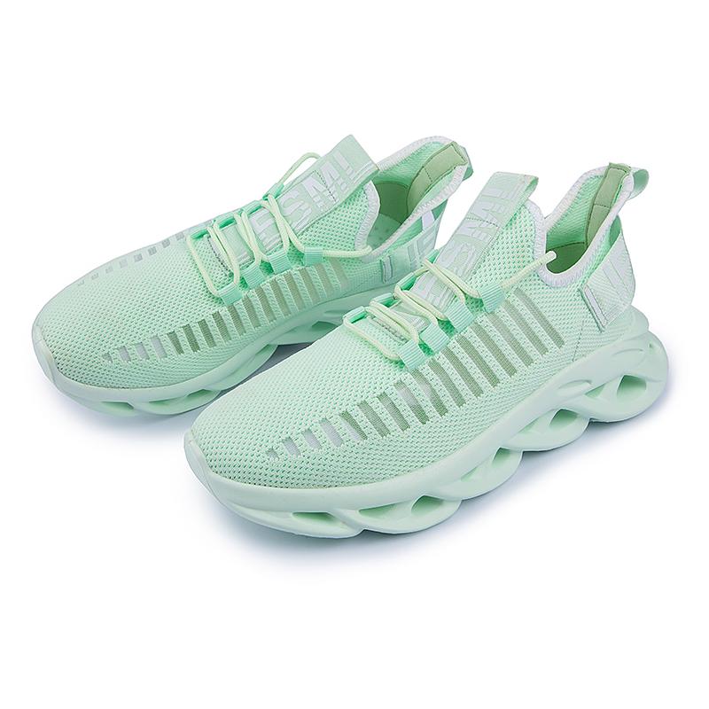 

Мужские кроссовки на шнуровке, дышащая повседневная обувь из сетки, мужская спортивная обувь, обувь большого размера 46 светло-зеленый