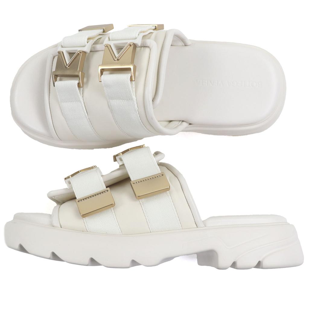 Pristine BOTTEGAVENETA Sandals Flash Double Belt Shower Sandal Used