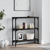 VidaXL Black Console Table 75x22.5x75 Cm Engineered Wood 834030