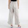 Nike Solid Woven Loose Fit Drawstring Cuffed Pants Spring Women Pants Gray DJ1077-072