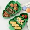 Multiple Compartment Serving Tray Christmas Design Efficient PP Plastic Food Safe Dishwasher Friendly Space Saving