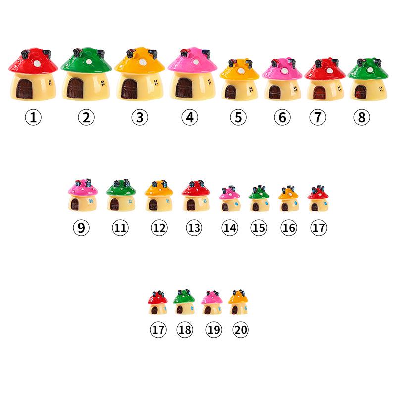 Mediterranean Style Mushroom House Zakka Miniature Landscape Ornament