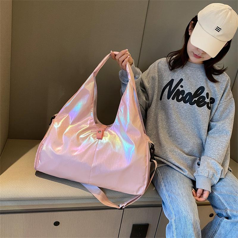 Holographic Laser Travel Bag: Wet/Dry Separation, Multifunctional Pearlescent Yoga & Fitness Luggage