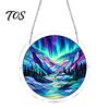 Non Fragile Glass Alternative 7.48 Inch Circular DIY Puzzle Suncatcher, Acrylic Stained Style Window Hanging Ornament, Crafts for Adults Waterproof