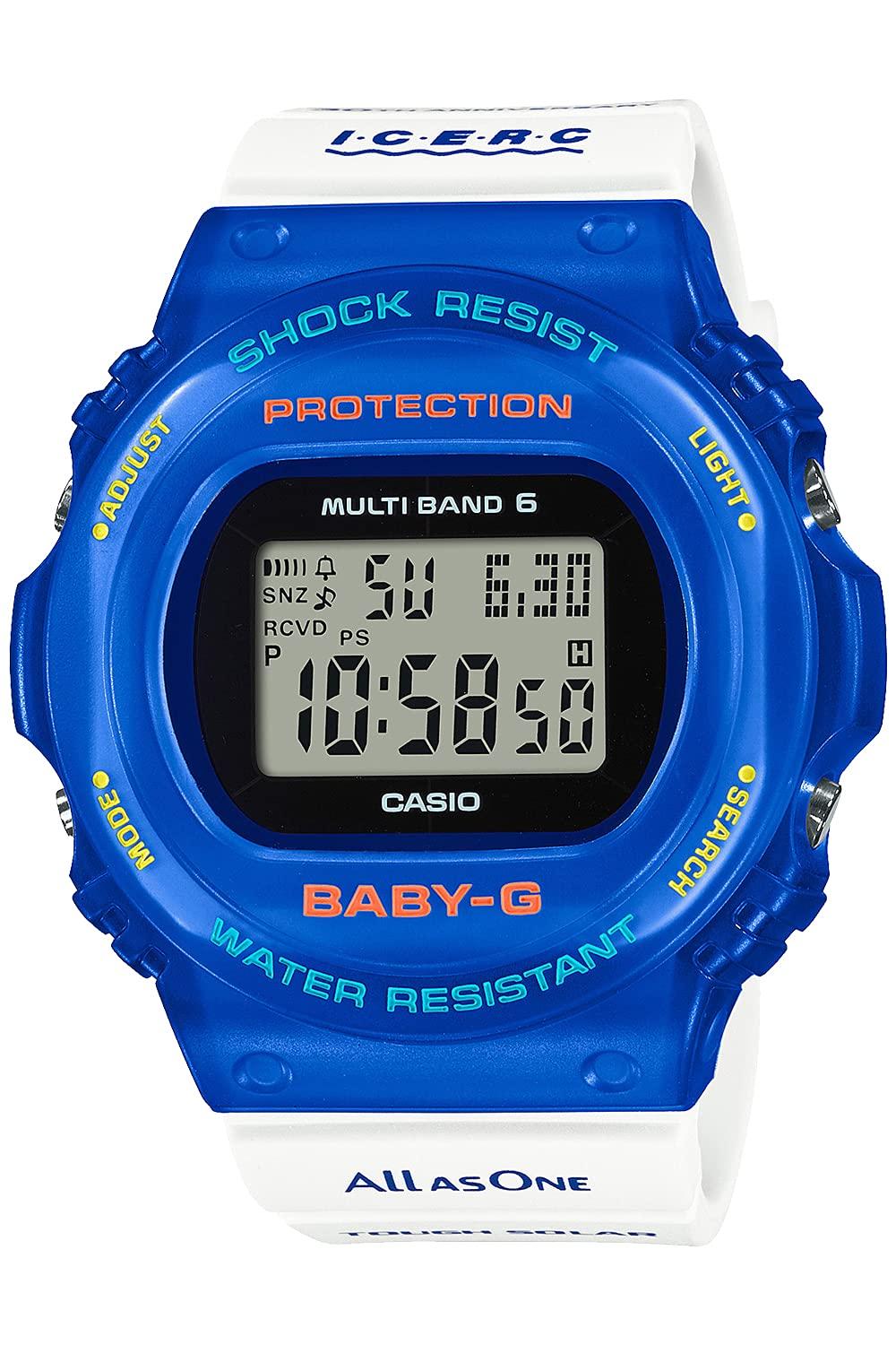 

Casio Solar Love the Sea и Коллаборация с Ice Search White Baby-G Радиоуправляемые часы, Земля, Япония, BGD-5700UK-2JR, Женские,