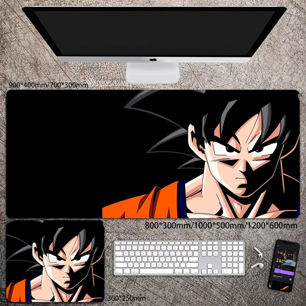 Skórzana podkładka pod mysz do biura Wysoka rozdzielczość Drukowanie Dragon Ball Mata na biurko Uroczy Son Goku Zablokowana krawędź Duży Pogrubiony Mata na biurko komputerowe Podkładka do pisania Klawiatura