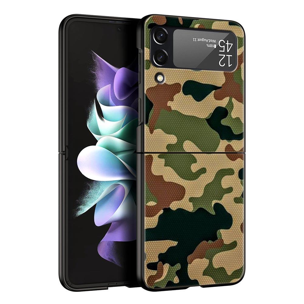 Camouflage Camo Military Army Phone Case For Samsung Galaxy Z Flip 6 5 4 3 Shell For Samsung Z Flip3 Flip4 Flip5 Hard PC Cover