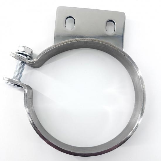 5" Chorme Mount Bracket Clamp for Peterbilt Exhaust Stack 379 359 1987-1993 Silver Replaces# 10294