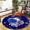 1PC Space Adventure Round Chair Mat Area Rug - Non-Slip, Floor Mat for Office, Bedroom, and Indoor Decor -Gift D1127210
