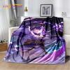 Genshin Impact Cartone Animato Gioco Coperta Morbida di Peluche, Coperta di Flanella Coperta da Lancio per Soggiorno Camera da Letto Letto Divano Copertura da Picnic Bambini